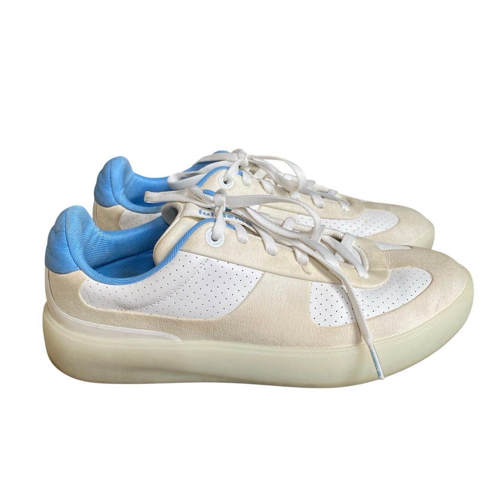 Lululemon Cityverse Perforated SneakersMen Size 9 EU 42.5 White Blue Activewear